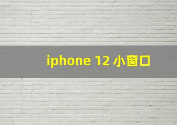 iphone 12 小窗口